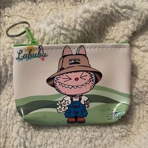Labubu Kids Coin Pouch - Green and White